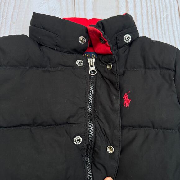 Polo Ralph Lauren Boys Toddler 3T Puffer Down Jacket Black ***No Hood*** - Picture 5 of 10